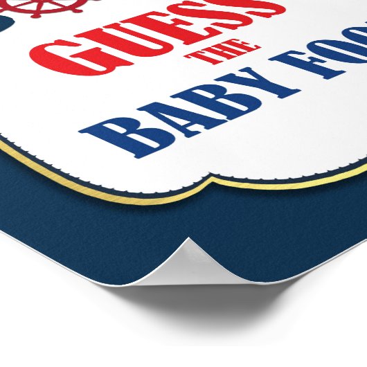 ベビー食べ航海の物の赤ちゃんシャワーゲームのサインを推測 ポスター (角)