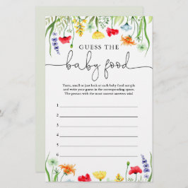 ベビー食ゲームのカラフル野花を推測