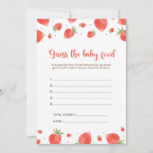 ベビー食品ゲームを推測するベリー甘い赤ちゃんシャワー 招待状 (正面)