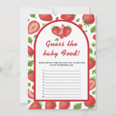 ベビー食品ストロベリースイートゲームを推測 招待状 (正面)