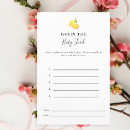 ベビー食品レモンベビーシャワーゲームを推測