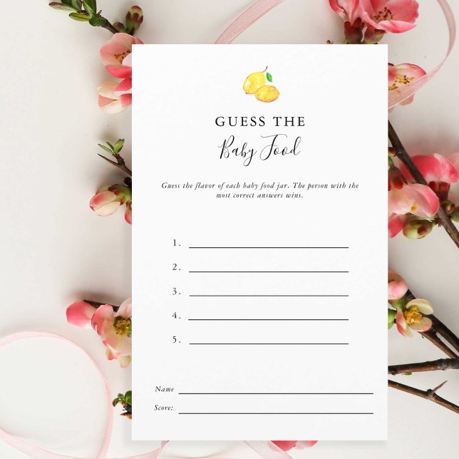 ベビー食品レモンベビーシャワーゲームを推測 (クリエイターアップロード済み)