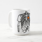 ベビー骨と妊娠スケルトン – おもしろいハロー コーヒーマグカップ (正面左)