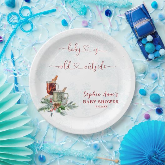ベビー魅力的は赤ちゃんシャワー外で冷たい ペーパープレート (パーティー)