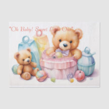 ベビー魅力的シャワー： Pastel Hues teddy bears