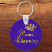 ベビー魅力的又は成人の金ゴールドTシャツの王子 キーホルダー (正面)