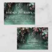 ベビー魅惑の森の緑のアーチのための本 エンクロージャーカード (正面/裏面)