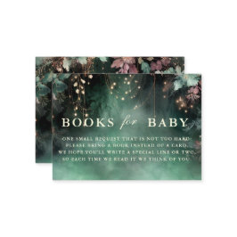 ベビー魅惑の森の緑のアーチのための本 エンクロージャーカード