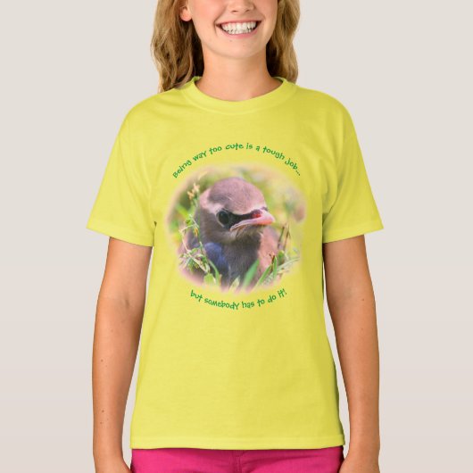 ベビー鳥かわいいおもしろい Tシャツ (正面)