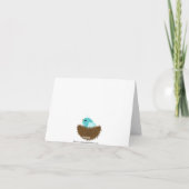 ベビー鳥の巣サンキューノートカード サンキューカード (裏面)