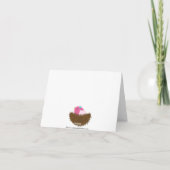 ベビー鳥の巣サンキューノートカード サンキューカード (裏面)