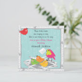 ベビー鳥の巣ベビーシャワー招待状 招待状 (スタンド正面)