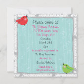 ベビー鳥の巣ベビーシャワー招待状 招待状 (裏面)