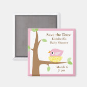 ベビー鳥の巣（ピンク） マグネット (正面/裏面)