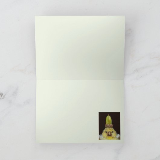 ベビー鳥カード 招待状 (内部)