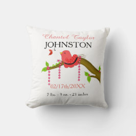 ベビー鳥ベビー誕生発表 クッション