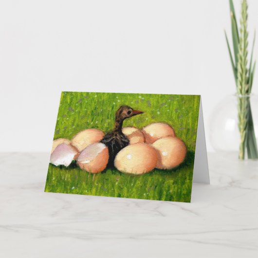 ベビー鳥新生児カード 案内状 (正面)