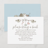 ベビー鳥赤ちゃんシャワーブック挿入リクエストカード インビテーションポストカード (正面/裏面)