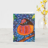 ベビー鳥 カード (黄色い花)