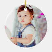ベビー鳥 |クリスマスパーソナライズされた装飾品 セラミックオーナメント (裏面)