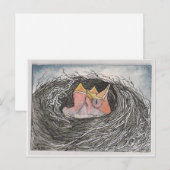 ベビー鳥 ポストカード (正面/裏面)