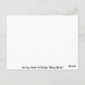ベビー鳥 ポストカード (裏面)