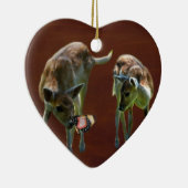 ベビー鹿と蝶 セラミックオーナメント (右)