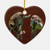 ベビー鹿と蝶 セラミックオーナメント (裏面)