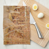 ベビー鹿の初冬 キッチンタオル (四つ折り)