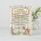 ベビー鹿の森の森の赤ちゃんシャワー 招待状 (スタンド正面)