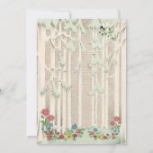 ベビー鹿の森の森の赤ちゃんシャワー 招待状 (裏面)