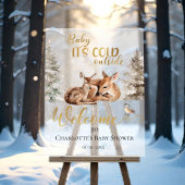 ベビー鹿の森の赤ちゃんシャワーウェルカムアクリルサイン アクリルサイン