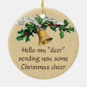 ベビー鹿はクリスマスの飾り セラミックオーナメント (裏面)