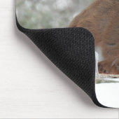 ベビー鹿インウィンターコート マウスパッド (コーナー)