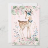 ベビー鹿スター葉ズヴァーチャルベビーシャワー 招待状 (裏面)