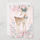 ベビー鹿フローラドライブバイベビーシャワー 招待状 (裏面)