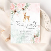 ベビー鹿ベビー外のベビースシャワーが冷たい 招待状