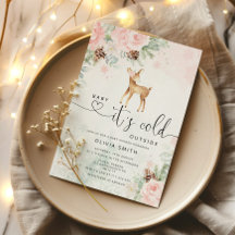 ベビー鹿ベビー外のベビースシャワーが冷たい