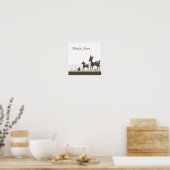 ベビー鹿ポパーソナライズされたスター ポスター (キッチン)