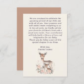 ベビー鹿マザー森林動物の本ベビー エンクロージャーカード (正面/裏面)