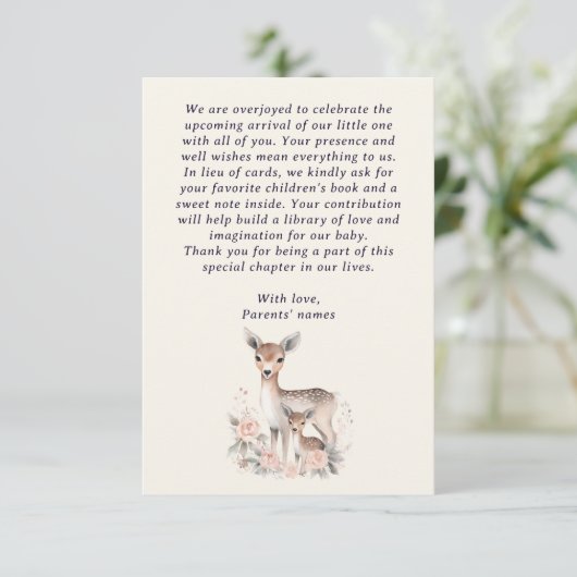 ベビー鹿マザー森林動物の本ベビー エンクロージャーカード (スタンド正面)