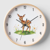 ベビー鹿子供部屋 壁時計 (正面)