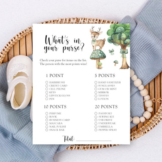 ベビー鹿 – ハンドバッグの赤ちゃんシャワーゲームの中のホイット (クリエイターアップロード済み)