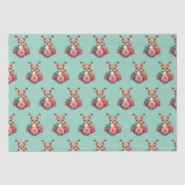 ベビー鹿(バラと緑) 薄葉紙