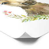 ベビー鹿 フォレスト アニマル ぬいぐるみ | 壁アート ポスター (角)