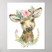 ベビー鹿 フォレスト アニマル ぬりえ | 壁アート ポスター (正面)