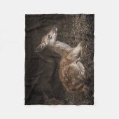 ベビー鹿 フリースブランケット (正面)