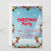 ベビー鹿、子鹿、シカ、シカ、フローラトナカイ🦌 🎄雪 シーズンカード (正面)