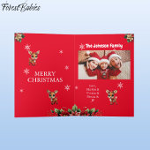 ベビー鹿、子鹿、雌鹿、フローラトナカイ🦌 🎄赤 シーズンカード