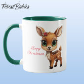 ベビー鹿、子鹿、雌鹿🦌 🎄可愛いメリークリスマス マグカップ